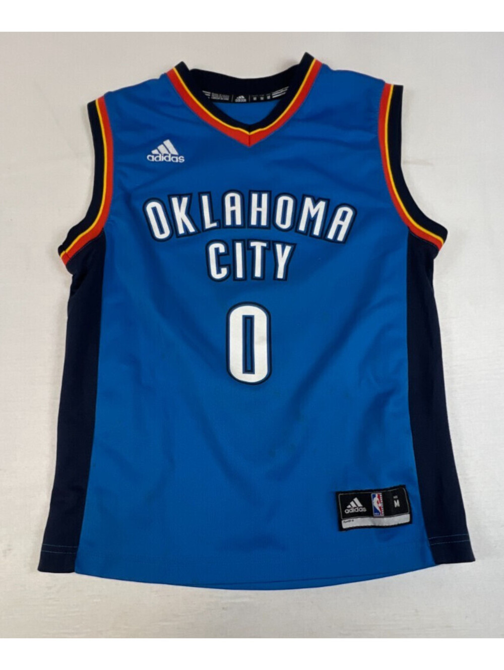 Adidas Russell Westbrook Oklahoma City Thunder NBA Swingman Jersey Boys M Blue